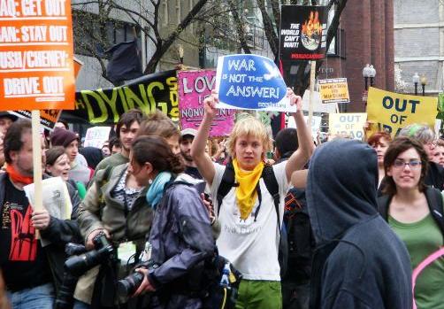 protestors - photo taken by Kevin Rosseel